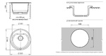 Мойка SANTREK AQUA ROUND SA-R510 D=510 мм, круглая (графит-309) (без сифона)