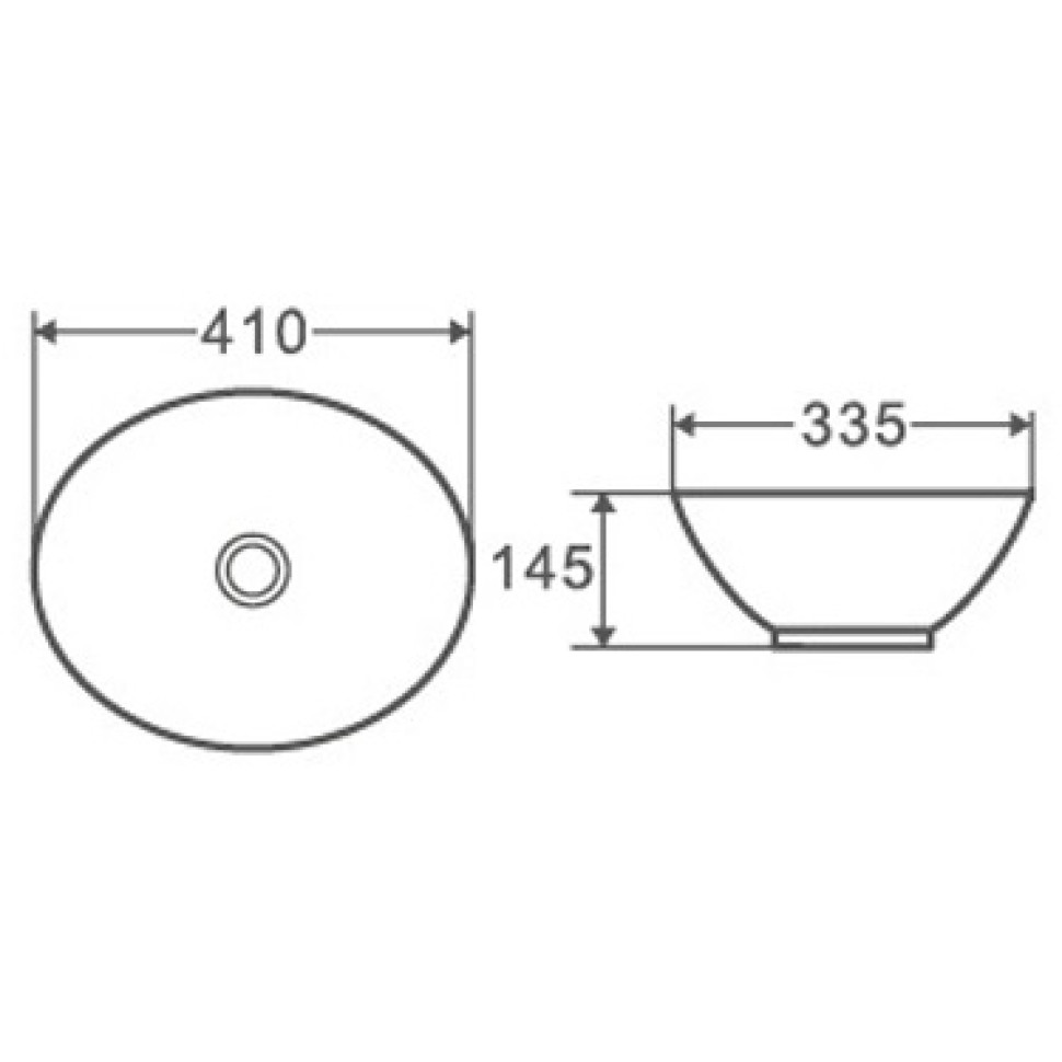 Раковина накладная DK Matrix DT1390716, 410*335*145мм, белый