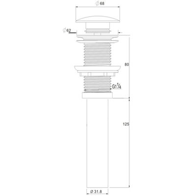 DC9016 Донный клапан для раковины D&K, белый