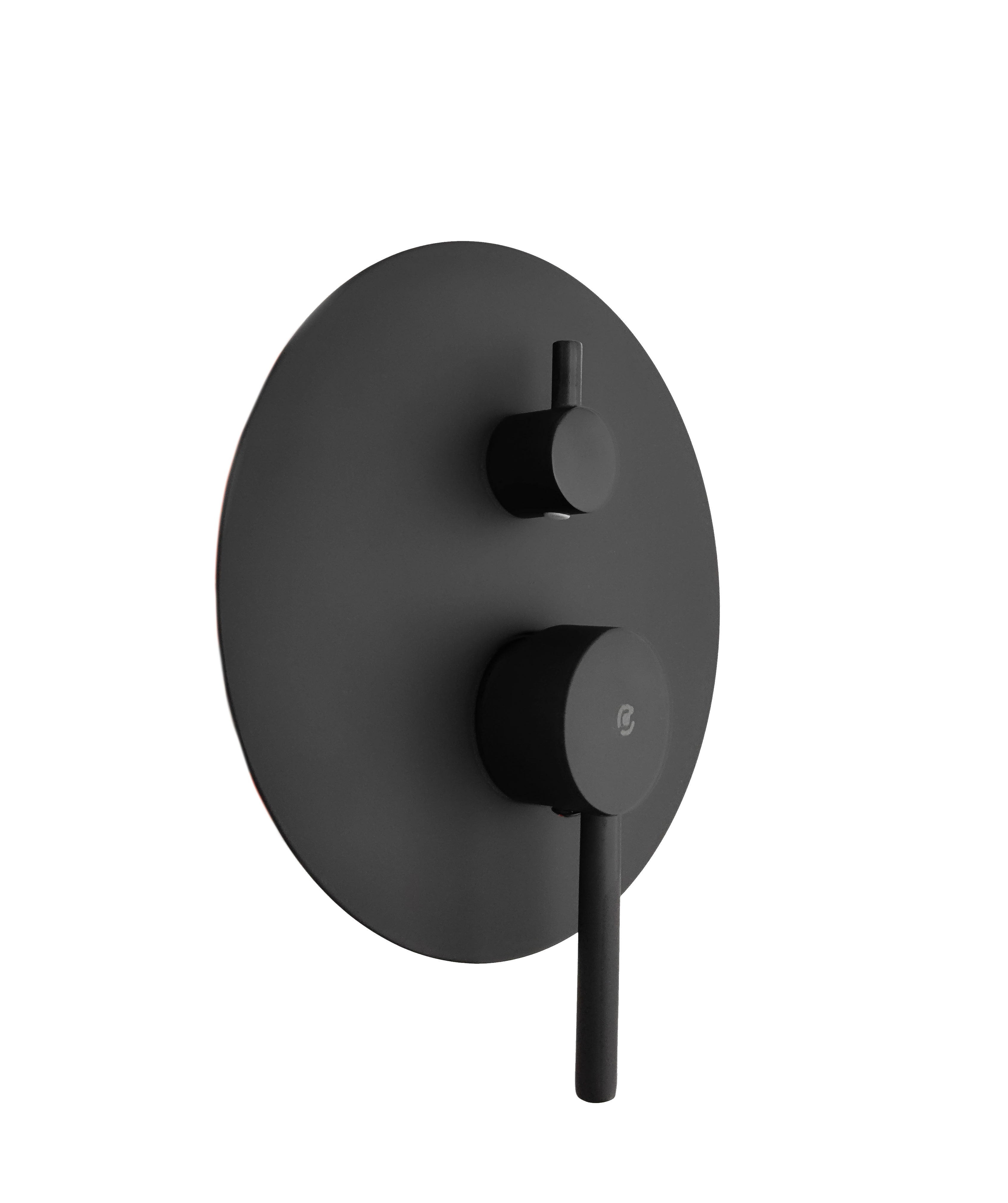 Смеситель Душ ВСТРАИВАЕМЫЙ SANTREK AQUA-1050  (SAP-1050) круглая лейка, черный (диаметр троп лейки 22.5см)