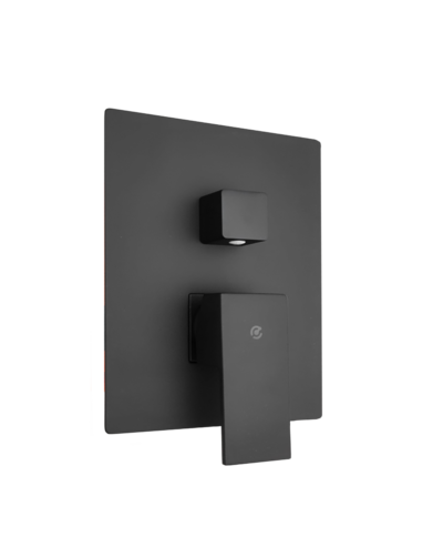 Смеситель Душ ВСТРАИВАЕМЫЙ SANTREK AQUA-1052  (SAP-1052) квадратная лейка, черный (троп лейка 25х25см)