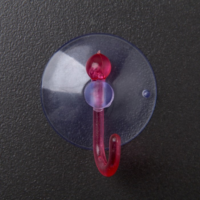 Крючок на вакуумной присоске Доляна «Цветной крючок», 5 шт, цвет МИКС 3619155