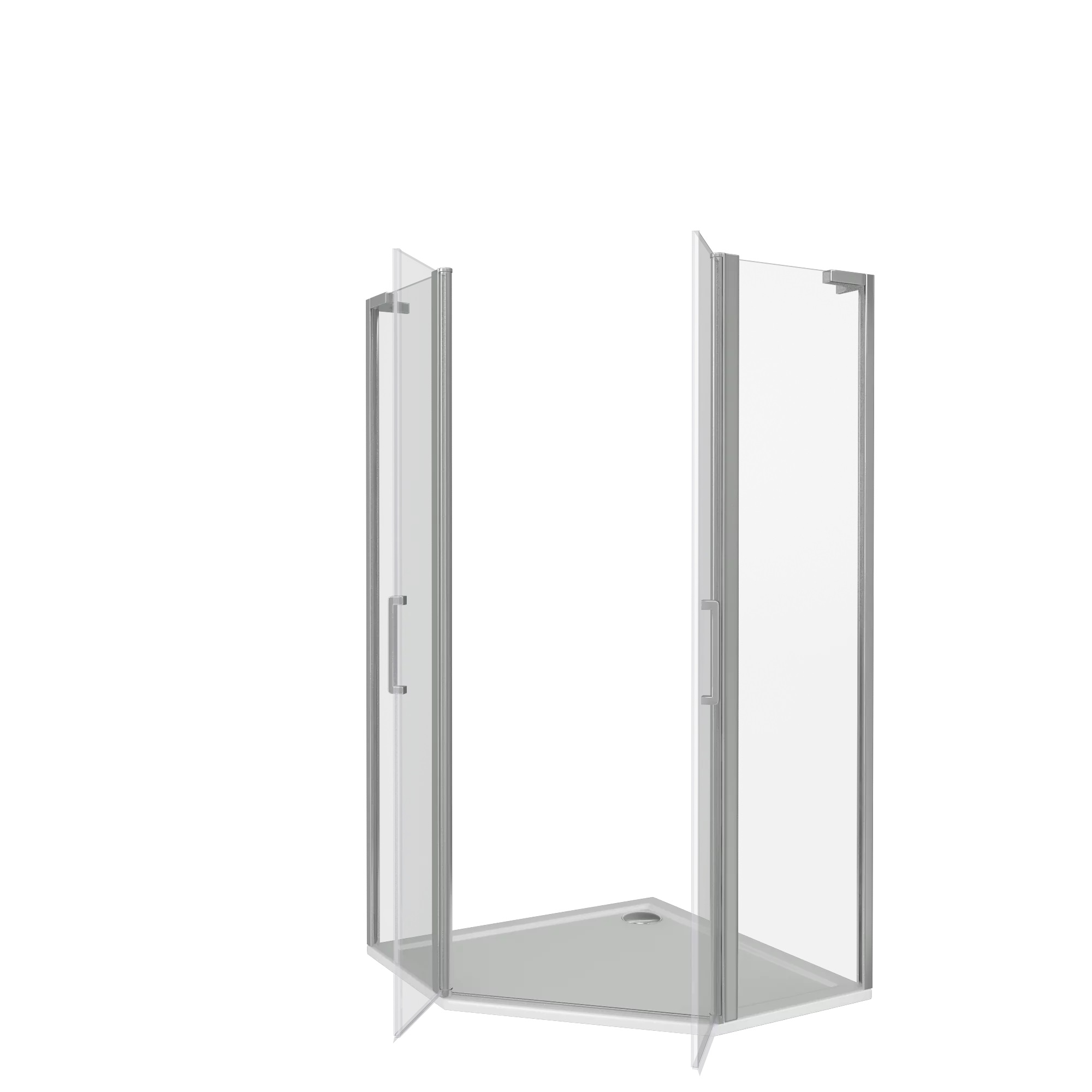 Душ.ограждение GOOD DOOR PANDORA PNT-TD-90-C-CH стекло Прозрачное, 6мм (без поддона и автослива)