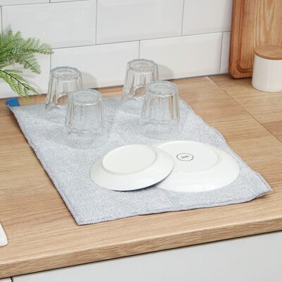 Коврик для сушки посуды Доляна «Лофт», 38×50 см, микрофибра, цвет светло-серый 9462764