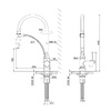 LM6007BL Soul Смеситель для кухни с гибким изливом, черный LEMARK