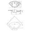 Мойка 9910046 IRKANA 980 кухонная из кварцгранита, ЖАСМИН 980*500 угловая с доп.чашей и крылом слева (крепеж, сливная арматура с переливом) LEMARK