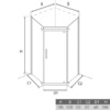 Душевое ограждение ALEX BAITLER AB215-100 (100*100*200) стекло прозрачное 8мм 3к
