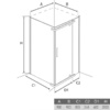 Душевое ограждение ALEX BAITLER AB214-90 (90*90*200) стекло прозрачное 8мм 3к.
