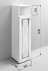 Высокий шкаф туалетный ВШТ SANTREK HOME "Винтаж" 1 ниша серебро левый 300*1150*300