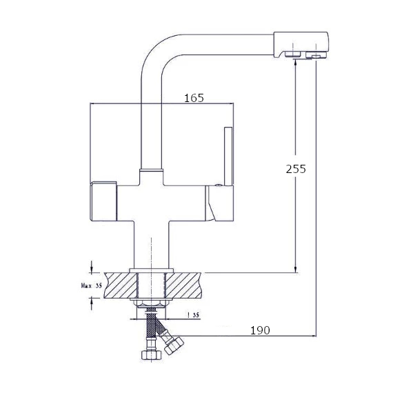 Смеситель для кухонной мойки RUSH MS9035-31, (хром)