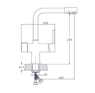 Смеситель для кухонной мойки RUSH MS9035-31, (хром)