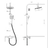 Душевая система RUSH Socotra со смесителем для ванны, фикс. излив, хром (ST4235-50)