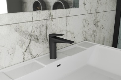 Смеситель для умывальника,черный RUSH Nevis (NE1735-12black), (черный)