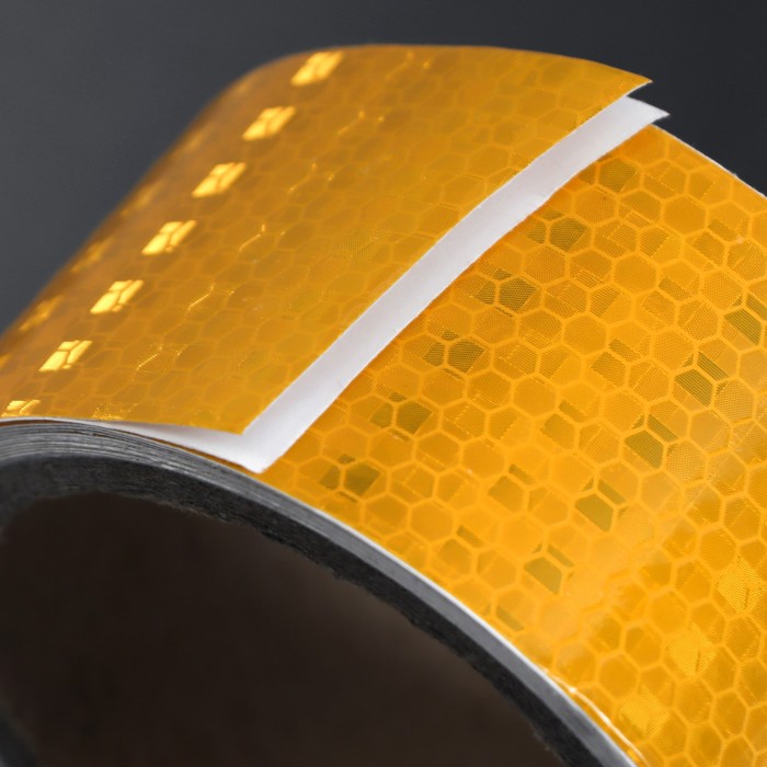 Светоотражающая лента TORSO, самоклеящаяся, желтая, 5 см х 3 м 4330996