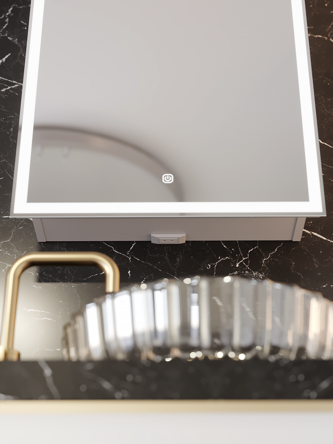 Зеркало-шкаф SANTREK HOME с LED подсветкой правое "ФЕНИКС" 600х800мм