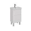 Тумба Lemark COMBI 50 см подвесная/напольная (под ум. NEON 50 Дрея), 2 ящика, цвет корпуса, фасада: Белый глянец LM03C50T