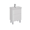 Тумба Lemark COMBI 60 см подвесная/напольная (под ум. NEON 60 Дрея) 2 ящика, цвет корпуса, фасада: Белый глянец LM03C60T