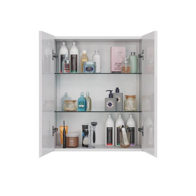 Шкаф Lemark COMBI 60 см подвесной, 2-х дверный, цвет корпуса, фасада: Белый глянец LM03C60SH