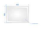 Зеркало SANTREK HOME с LED подсветкой "ГРАНД премиум" 600х800мм