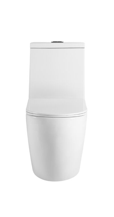 Унитаз-моноблок безободковый HOLLER MONO (685*370*825мм, сиденье дюропласт с микролифтом, арматура 2-х режимная)  (1 место) белый