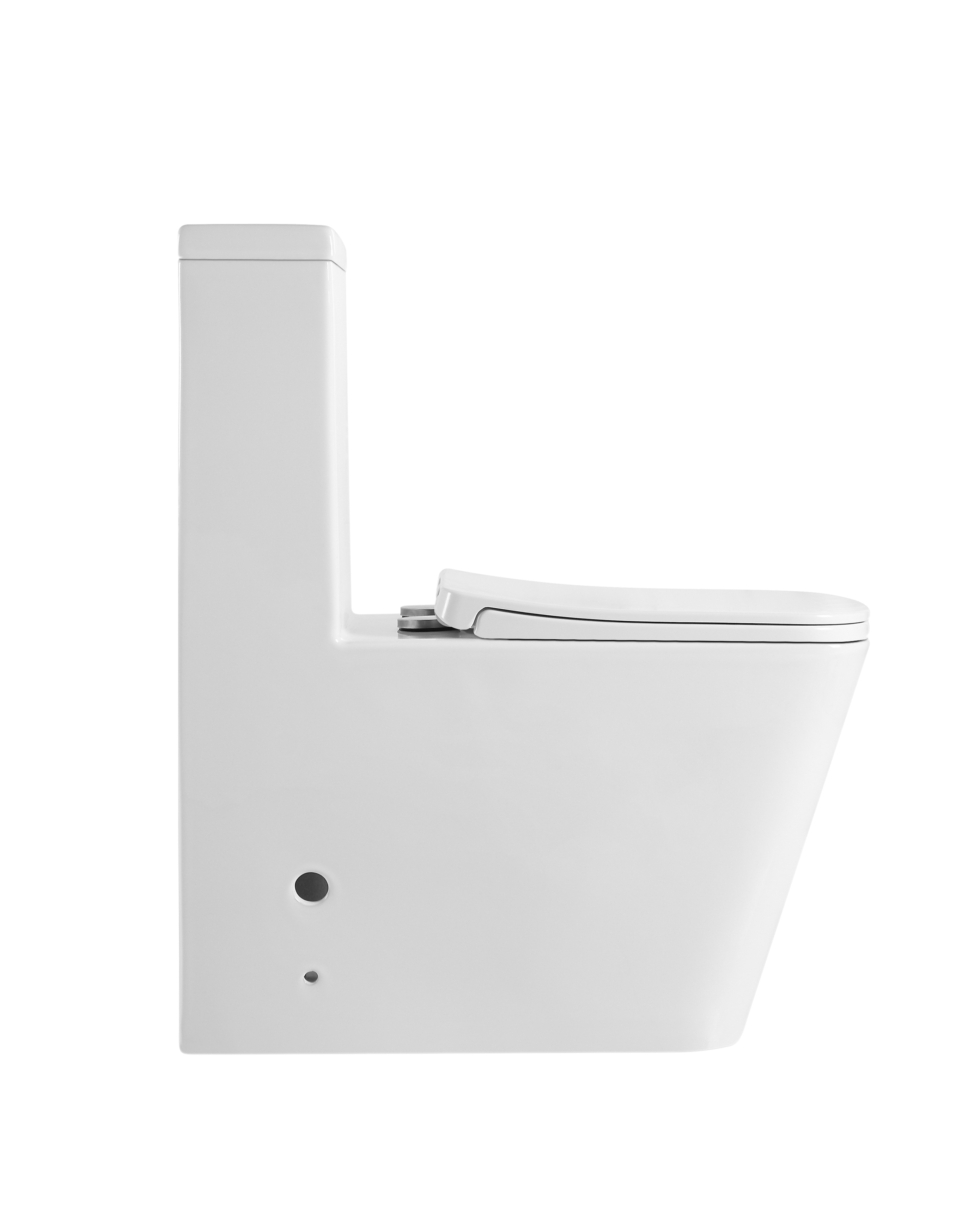 Унитаз-моноблок безободковый HOLLER FORT (665*345*805мм, сиденье дюропласт с микролифтом, арматура 2-х режимная)  (1 место) белый