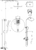Душевая система SANTREK AQUA-1255 PRESTIGE (SAP-1255)  шар. d-28 с верхним душем, смесителем, гигиен лейкой (оруж сталь)