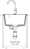 Мойка GRANFEST URBAN UR-644 440*490мм 1 чаша (темно-серый)