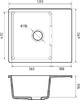 Мойка GRANFEST URBAN UR-658L 580*490мм 1 чаша+крыло (темно-серый)