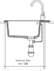 Мойка GRANFEST URBAN UR-857L 570*480мм 1 чаша+крыло (белый)