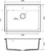 Мойка GRANFEST GF-LV--660 1 чаша 660*500 (серый - 310)