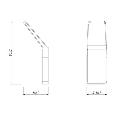 9712002 Крючок одинарный SMOOTH LINE для полотенец 2 шт., ЧЁРНЫЙ LEMARK