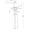 LM8201PBG EXPERT Дозатор для жидких моющих средств врезной ,нерж.сталь/пластик, БЕЖЕВЫЙ LEMARK