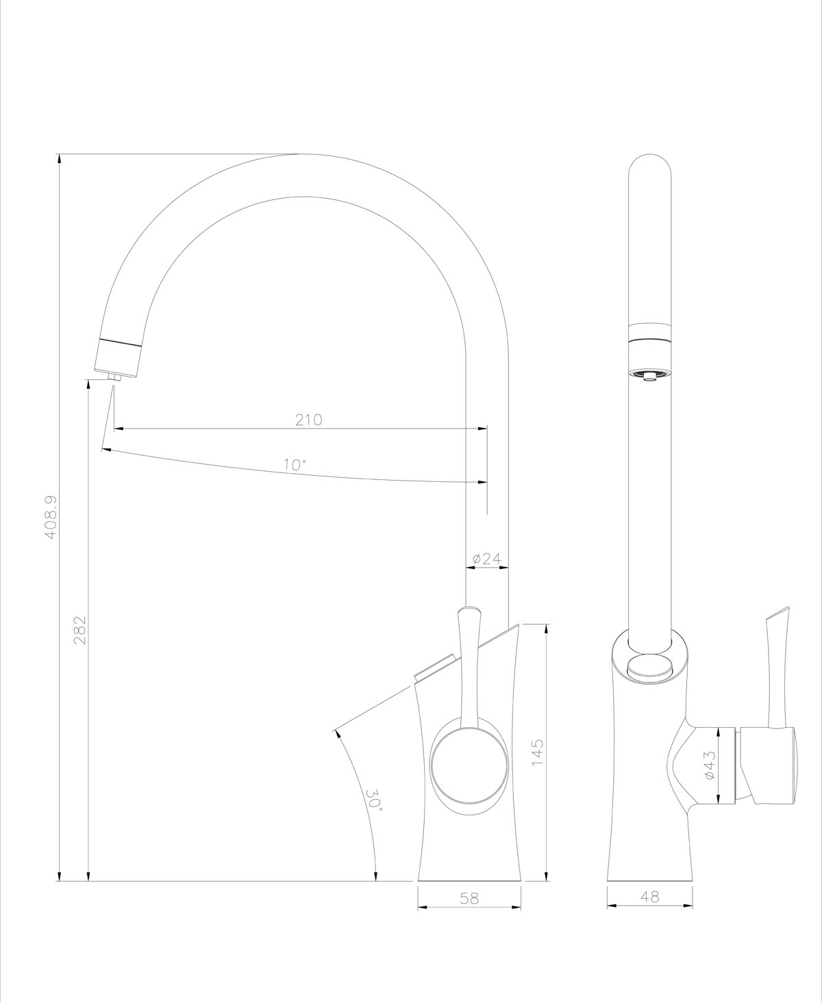 LM3072C Comfort Смеситель для кухни, с подключением к фильтру питьевой воды, хром LEMARK