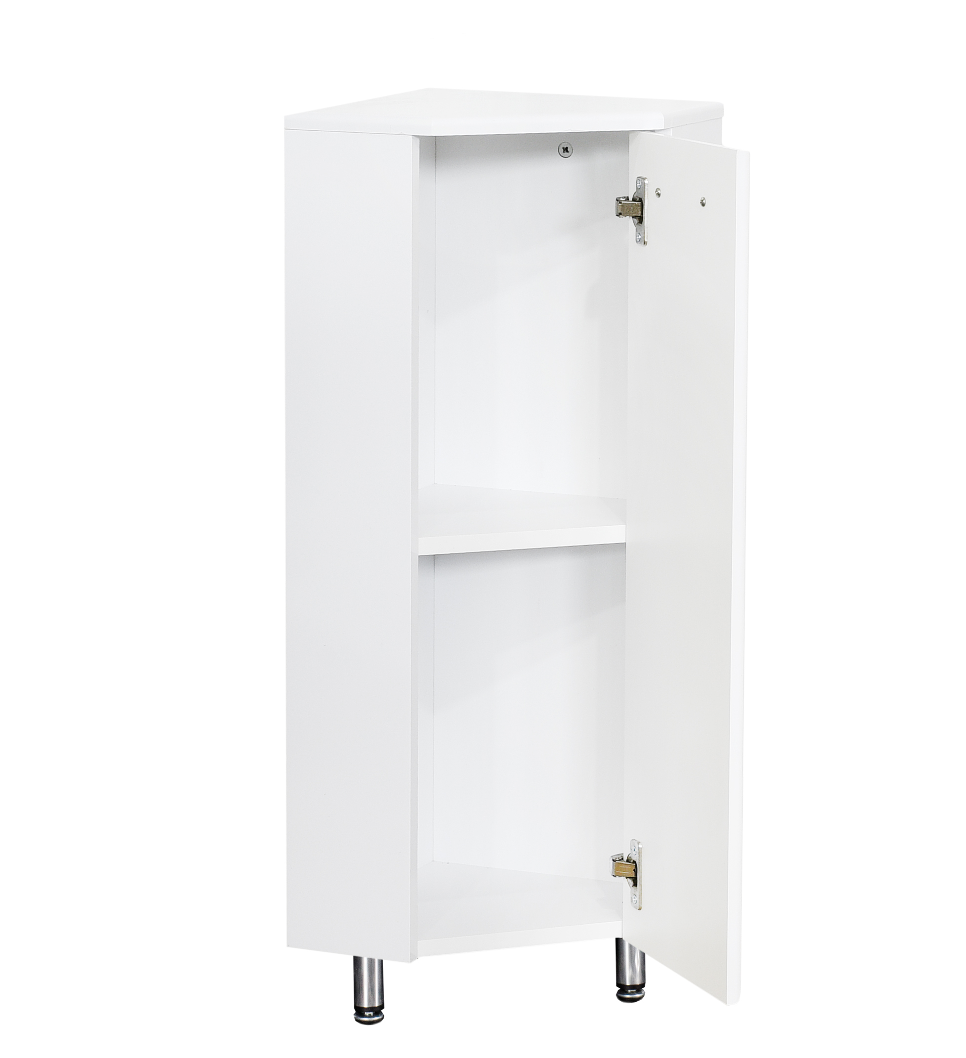 Полупенал SANTREK HOME "СИТИ NEW-30" угловой (правый) белый 302х866х302 *