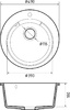 Мойка GRANFEST URBAN UR-649 D =490мм, круглая (темно-серый)