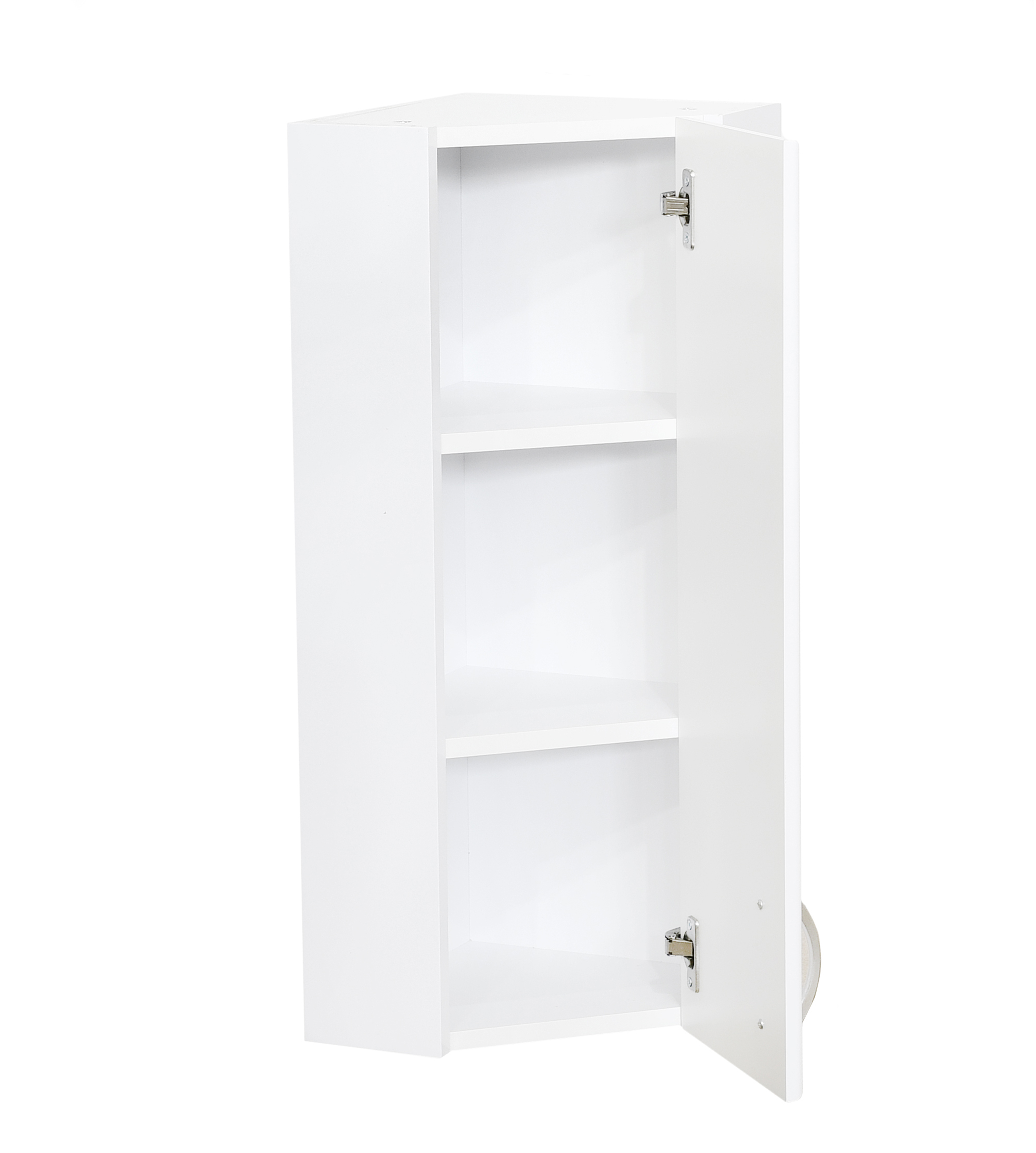 Шкаф навесной SANTREK HOME "СИТИ NEW-30"   угловой (правый) белый 300х750х300