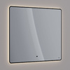 Зеркало Lemark MIOBLACK 100х80 см с интерьерной подсветкой, с подогревом LM100ZM-black