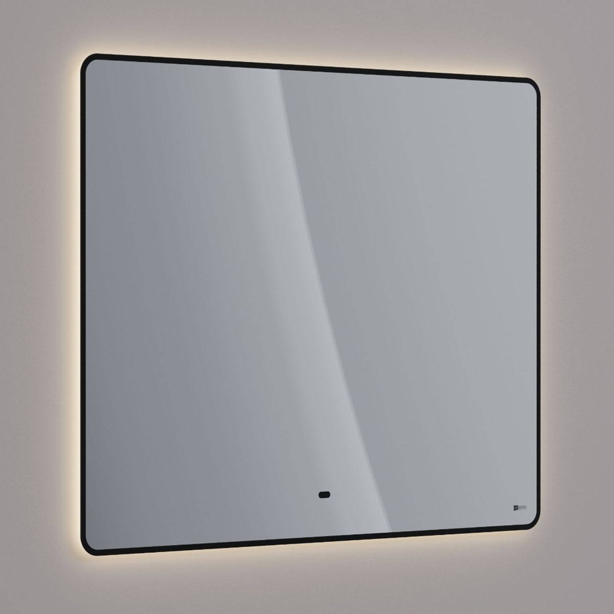 Зеркало Lemark MIOBLACK 100х80 см с интерьерной подсветкой, с подогревом LM100ZM-black