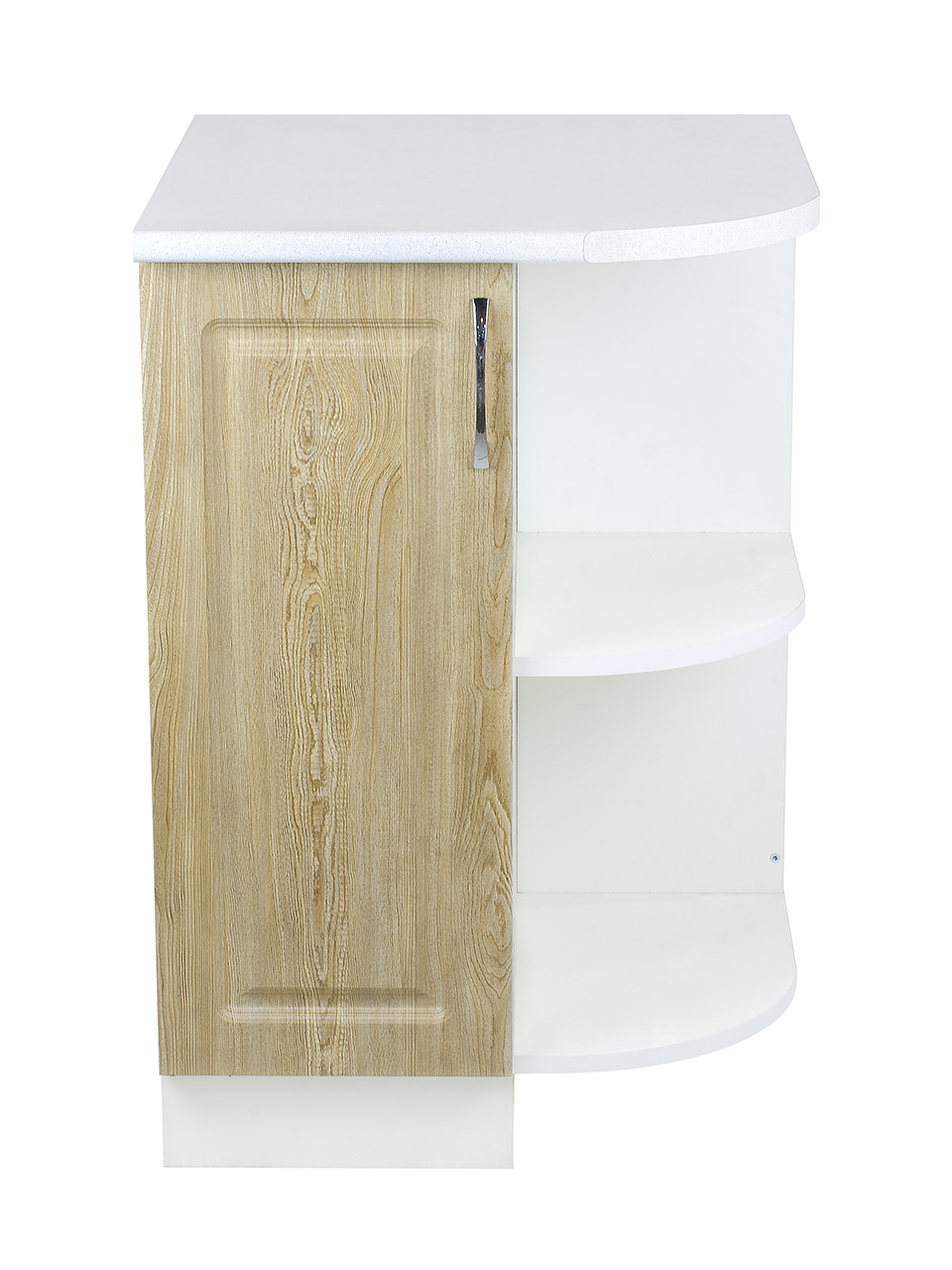 Стол торцевой 55 Ель фасад МДФ (ПРАВЫЙ) ,столешница цвет (САХАРА) SANTREK HOME