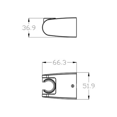 LM8083BL Крепление настенное поворотное для лейки, черный, пакет LEMARK