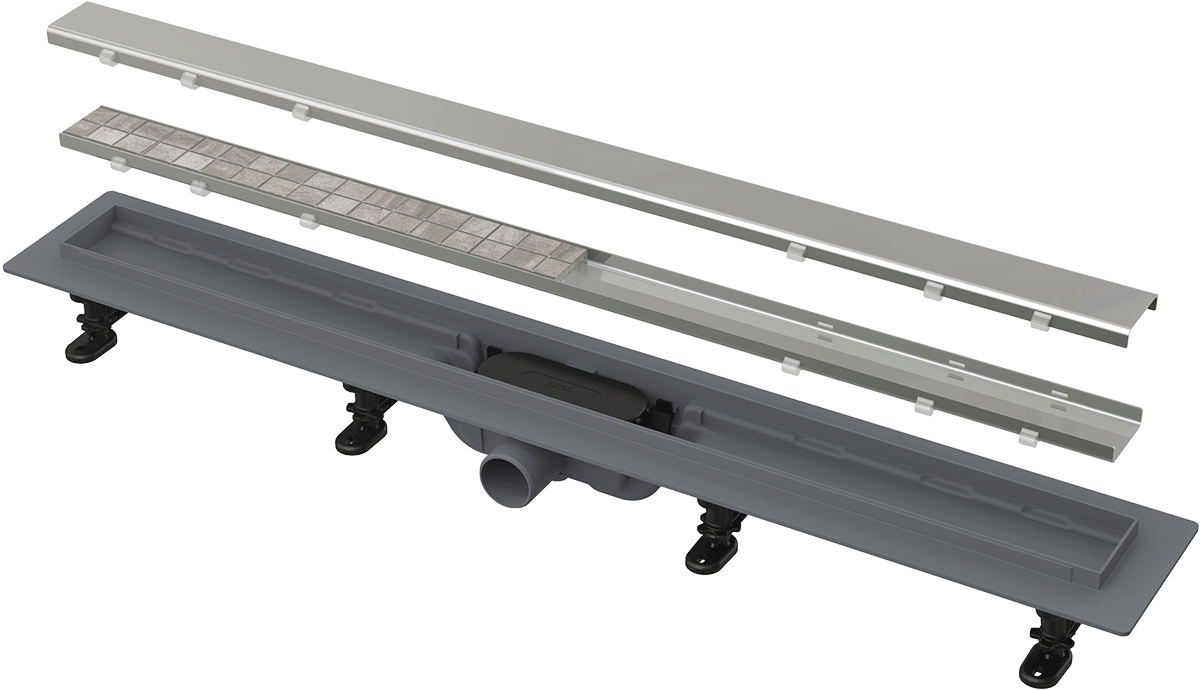 Водоотводящий желоб ALCAPLAST с двусторонней решеткой (подходит под кладку плитки) APZ19-550  Чехия  НОВИНКА!!!