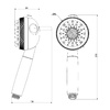 LM8152PS  Комплект ДЛЯ ЖИВОТНЫХ: лейка 3-функц. Ø85х218мм, держатель настенный, блистер LEMARK