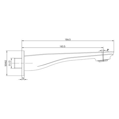 LM5981CW Наполнитель для ванны встраиваемый для LM5922CW, хром/белый LEMARK