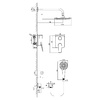 LM3729BL Bronx Смеситель для душа встраиваемый с дополнительной 3-функциональной лейкой, черный LEMARK