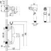 LM3318BL Pramen Смеситель настенный с гигиеническим душем, черный LEMARK