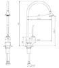 LM6005C Soul Смеситель для кухни с высоким поворотным изливом, хром LEMARK