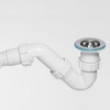 BT80145 Сифон для поддона S-обр. 1 1/2-40 c гофр.трубой 40*40х50 (1450мм.) ИНКОПЛАСТ