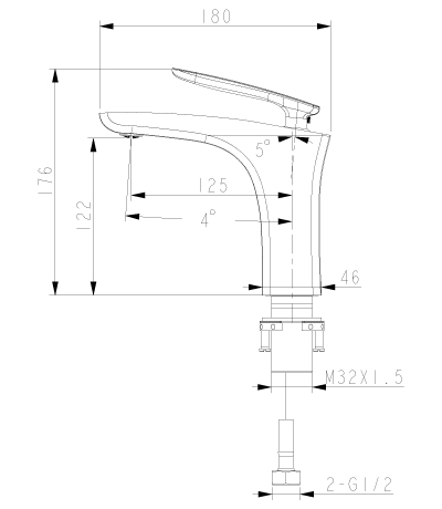 LM6806C Bellario Смеситель для умывальника монолитный, хром LEMARK