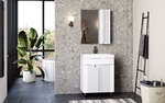 Зеркало-шкаф SANTREK HOME "Беладжио-60" (Белый МАТОВЫЙ) 1 дверь 600х700х145