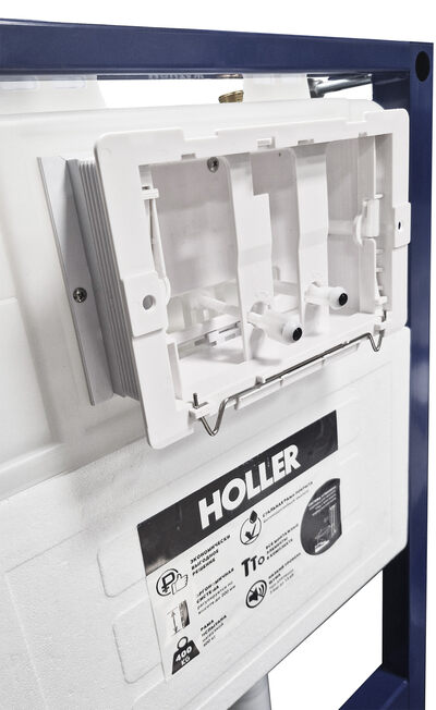 Инсталляция скрытого монтажа HOLLER MQ100 (545*96*1095мм), (3/6л), для подвесного унитаза, универсал (без клавиши смыва)